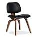 Produktbild Lo+DeModa Plywood Nussbaum Polster PU – Stuhl, Holz, 32 x 38 x 97 cm, Schwarz