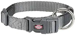 Trixie Premium Dog Collar, S-M: 30-45cm/15mm (Pack of 2) (Graphite)