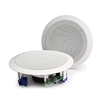 Power Dynamics CSBT80 - Set Enceintes de Plafond , Bluetooth , 2 x 120W , 2 x 8 , Blanc/Argent