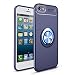 Produktbild iPhone SE Hülle Etui für iPhone 5S mit Ring Holder Halter Ständer - Coollee Silikon TPU Dünn Shell Bumper mit 360 Grad Freidrehbar Metallring Grip Fingerhalterung Kickstand Auto Magnet KFZ Handy Halterungen Unterstützung, Handyhülle Stoßfänger Rüstung Schutzhülle Slim Soft Weich Tasche Case Cover für Apple iPhone 5/5S/SE, Blau