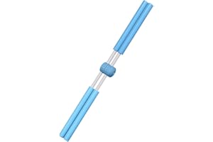 VR VETRINEINRETE Vetrineinrete® Bastone yoga correttivo posturale pilates ginnastica correttiva corpo libero (Celeste)