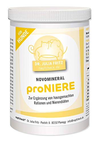 napfcheck Novomineral proniere - minerales, vitaminas y aminoácidos para Perros Enfermos de riñón y Ramas caseras - 250 g
