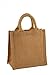 Price comparison product image 10 x Jute Gift Bags - Laminated Inside - Padded Handles 20 x 20 cm