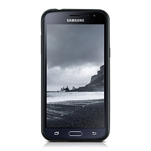 kwmobile Funda para Samsung Galaxy J3  2016  DUOS - Case para m  vil en TPU silicona - Cover trasero en negro mate
