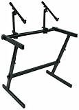 soporte proel p/teclado doble dhx 52 SOPORTE PARA TECLADO Z726 Soporte de doble altura ajustable para teclado en forma de Z - Negro