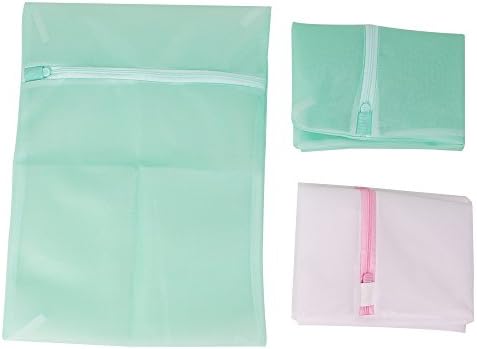 Laundry Bags,Washing Bags ,4pcs Zippered Reusable Net Washing Bag Mesh Laundry Bags for Washing Machine ,Delicates, Bras, Underwear, Lingerie and Socks