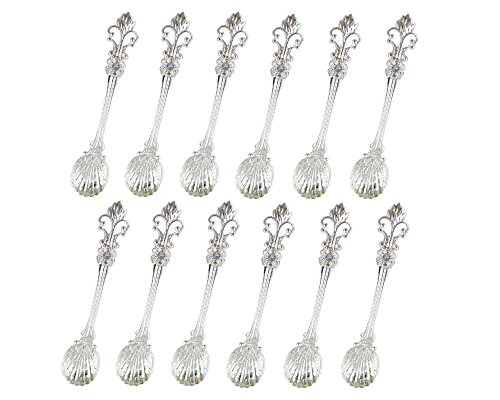 HENGRUICreative Small Spoon Series of Orris Retro Coffee Spoon,a Set of 12-pieces