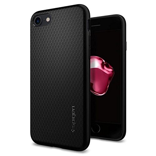 iPhone 8 Case / iPhone 7 Case Spigen [Liquid Air Armor] SOFT-FLEX [Black] Premium Flexible Soft TPU Case for iPhone 7 (2016) / iPhone 8 (2017) - Black (042CS20511)