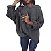 Produktbild Hanomes Damen warme Pullover Mode Strickpullover Winter Rundhalsausschnitt Strickjacke  Asymmetrisch Jumper Tops Shirt Bluse