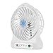 Produktbild Peanutaod Tragbare Mini-LED-Ventilator Luftkühler Batteriebetriebene USB-Lade Desktop 3-Modus Speed   Regulation LED-Beleuchtung-Funktion