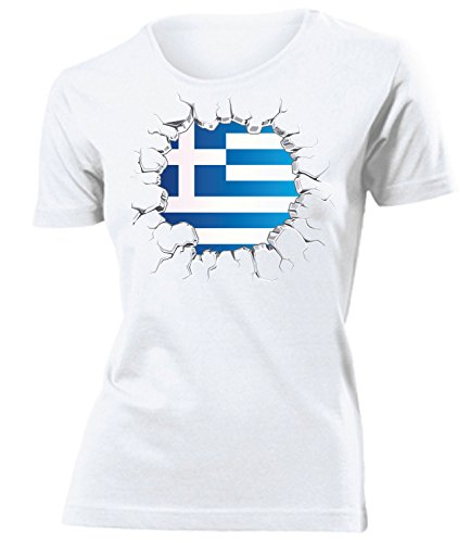 FUSSBALL – FANARTIKEL – Griechenland 5710 Frauen T-Shirt (F) Gr. S