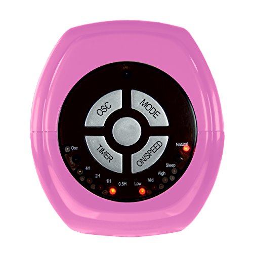 ANSIO® 30“ Oszillierend Turmventilator / Ventilator mit Fernbedienung / 3 Unterschiedliche Programme / 12 Monate Garantie / Lange 1.8m Kabel / GS, RoHS, REACH & CE bescheinigt. Rosa ( Batterien nicht im Lieferumfang enthalten ) - 5