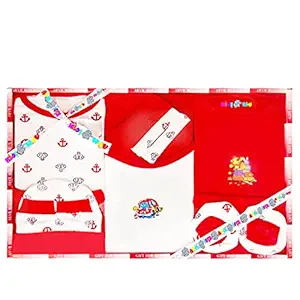 EIO New Born Baby Gifts Set for Unisex- 13 Pieces(Red)