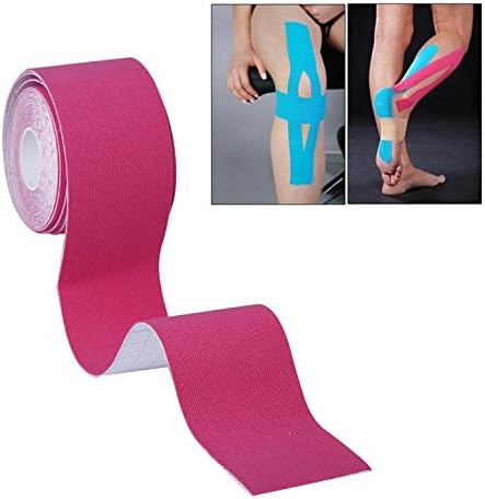 KUNFO Best Muscle Tape, For Knee Shoulder Elbow Ankle Back Neck - Waterproof Medical Tape Reduce Fatigue Recover Faster - Sports Tape for all your muscle, reduce injury (Pink)