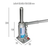 SI B.V Wagenheber Stempelwagenheber Hydraulikwagenheber Flaschen Heber 2 T für Wohnwagen - 3