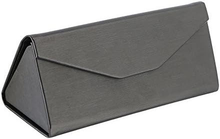 Portable Folding Glasses Case, Reading Glasses Sunglasses Case, Triangle Case with Magnetic Clasp, Triangle Graphic Design Ladies Glasses Creative Hard Case Protective Case Black
