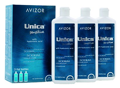 Avizor Unica sensible para lentes de contacto solución 3 x 240ml para sensibles Ojos