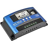 SUNYIMA 40A MPPT Solar Charge Controller, Solar Charger Controller with LCD Display, Dual USB, Multiple Load Control Modes, M