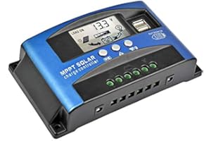 SUNYIMA Contrôleur de charge solaire MPPT 40 A avec écran LCD, double USB, plusieurs modes de contrôle de charge, courant de charge maximal technique Mppt (40 A)