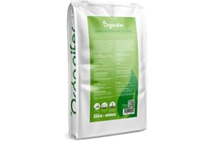 Engrais Gazon Tout-En-Un - 20 Kg - 400 M2 - Engrais Pelouse Printemps Anti Mousse Et Mauvaises Herbes - Fertilisant Gazon Haute Performance - Organifer