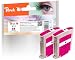 Produktbild Peach Doppelpack Tintenpatronen magenta kompatibel zu HP No. 11 magenta, C4837A
