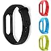 Produktbild EasyULT Xiaomi Mi Band 2 Ersatzarmband[4 Stück], Wasserdichtes Mehrfarbiges Ersatzband 4pcs Set(Rot, Grün, Blau, Schwarz),Smart Armband Zubehör für Xiaomi Mi Band 2(Ohne Activity Tracker)
