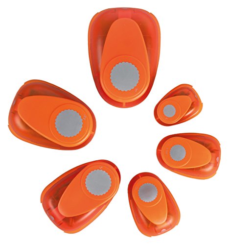 Rayher Motivstanzer Rund/Kreis mit Zierrand ø 5,08cm, 2 Zoll, geeignet für Papier/Karton bis zu 200g/m² - 6