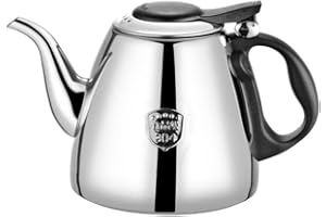 Broco Teiera in acciaio inossidabile,1.2L / 1.5L Riscaldamento rapido Fornelli Teiera Teiera Caffettiera Bollitore con Maniglia per Cucina,Hotel,Ristorante,Ufficio (1.2L)