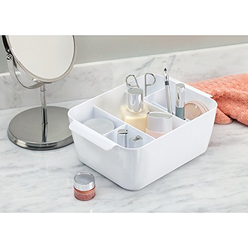 InterDesign 35862EU Clarity Kosmetik- Kosmetikablage mit Fächern, weiß - 2