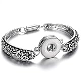 DLIAAN Armbänder Metall Druckknopf Armband Böhmischen Magneten Snap Armband Gold Silber Multicolor Optional Uhren Damen 18Mm Druckknöpfe   Charm Schmuck, 1