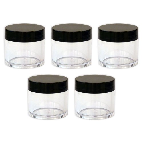 Nailfun Empty Cosmetics Jars 30 ml Transparent Pack of 5