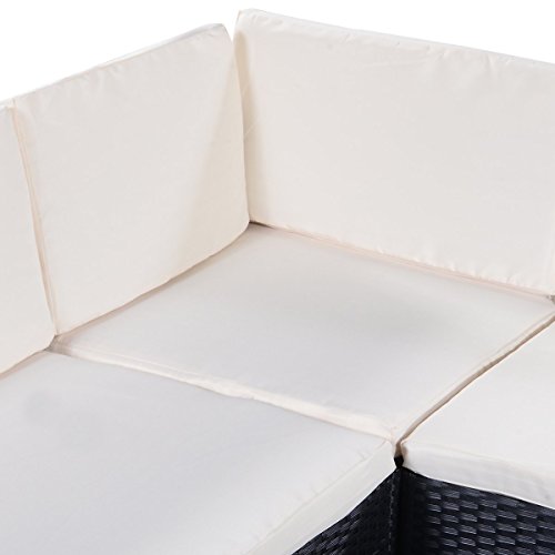 Rattenmöbel Gartenmöbel Lounge Set Ratten Polyrattan Edelstahl Garnitur Sitzgruppe Lounge Gartenmöbel Set - 7