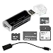 Produktbild Photecs® USB Multi Card Reader -SET V1- Kartenlesegerät Mini-Kartenleser für SD, SDHC, SDXC, Micro SD, M2, Pro Duo, inkl. USB-Host-Adapter f. den Anschluß an Smartphone/Tablet (OTG USB 2.0 mit Kabel)