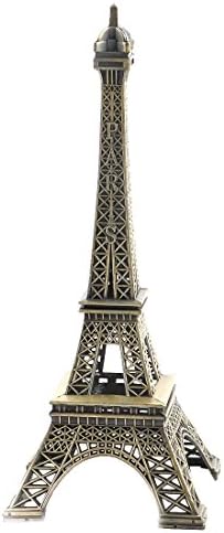sourcingmap® Metal Bookshelf Office Statue Paris Eiffel Tower Model Souvenir Bronze Tone