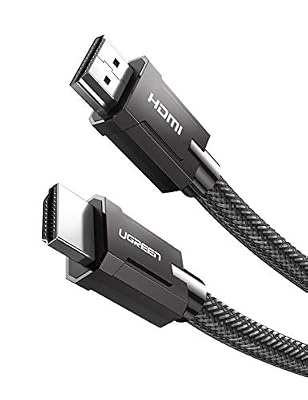 UGREEN Câble HDMI 8K 60Hz UHD Cordon HDMI Ultra High Speed 48 Gbps par Ethernet Compatible 3D eARC HDR Dynamique VRR pour Lecteur Blu Ray PS4 Freebox Fire TV Apple TV Samsung QLED TV 8K Écran (2m)
