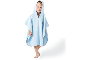 ankitoys Baby badponcho med stjärnmönster – mjuk huvhandduk av 100 % bomull – absorberande, ventilerande och hudvänlig