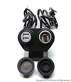 Doppel-USB-Buchsen sind mit einem Eingang DC 12 - 24 V, 30 V Max; Ausgang 5V, mit insgesamt bis zu 4 Ampere für beide Ports