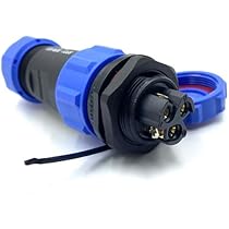 Connecteur Etanche 2 Fils Connecteur Aviation SP21 2 Broches - Étanche IP68 - Pour Éclairage Extérieur, 500V 30A Prise Connectee Exterieure Etanche