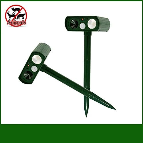 Solar Powered Mole Repeller, maxin Waterproof Outdoor Solar Powered Ultrasonic Animal Repellers with PIR Sensor, Protect Your Yard Lawn Garden from Bird Cat Repeller Dog