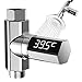 Produktbild Duschthermometer Badethermometer mit Led-Display, 360 Grad-drehbarer Shower Thermometer mit 1/2 Zoll Schlauch, Batterielose Wasser Dusche Temperatur mit Bereich der 5-85 Grad für Badezimmer