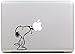 Produktbild Vati Blätter Removable Kreative Snoopy Lecken Apple-Aufkleber Aufkleber Skin Art Schwarz für Apple Macbook Pro Air Mac 13 "15" Zoll / Unibody 13 "15" Zoll-Laptop