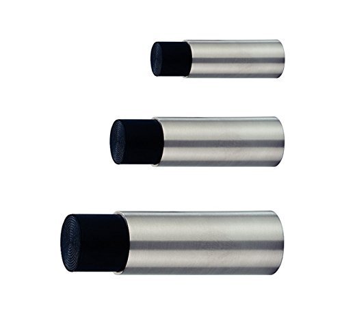 GedoTec® Design EDELSTAHL Wand-Türpuffer Türstopper MODERN Gummi-Puffer für Wandmontage | Tiefe: 78 mm | 16 mm Gummiauflage | stabiler Wand-Puffer inkl. Befestigungsmaterial | Markenqualität für Ihren Wohnbereich