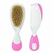 CHICCO BABY SOFT NATURAL BRUSH AND COMB SAFE HYGIENE PINK 0+m