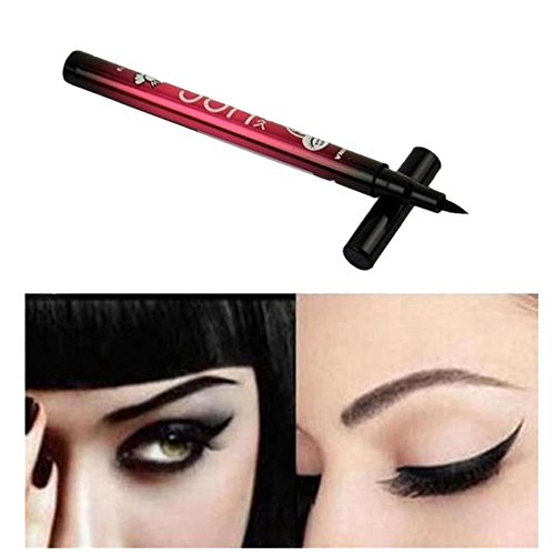 Tefamore Lápiz Delineador de Ojos Negro Eyeliner Líquido Impermeable Maquillaje Belleza Cométicos (negro)