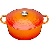 Le Creuset Signature Cast Iron Round Casserole, 22 cm - Volcanic