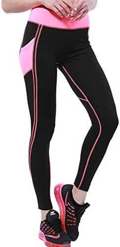OVESPORT Women High Waist Ankle Length Workout Skinny Active Yoga Sports Trousers