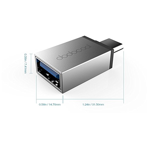 2X dodocool USB C Adapter – Mini Micro USB 3,1 Type-C zu USB-A 2,0 für MacBook / ChromeBook Pixel / Nexus 5X / Nexus 6P / Nokia N1 / Type C und Alle USB-C Phones, Tablets und Laptops (Silber) - 7