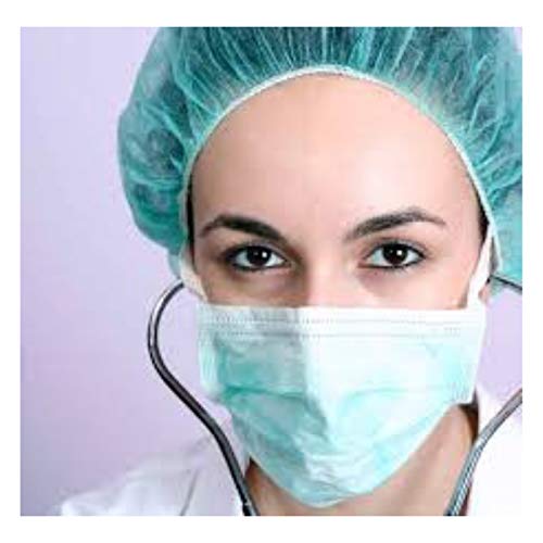 Gorro de protección desechable, Sin latex, caja de 200 Uds, Polipropileno, talla única, verde claro.