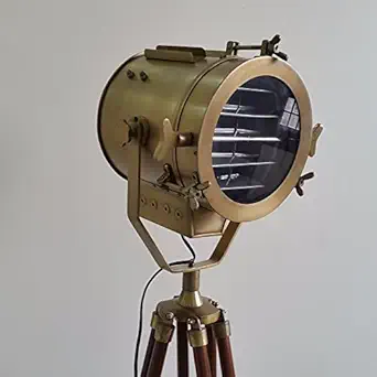SIMONA Floor Lamp Corner Light Wood Stand Tripod (Multicolour)