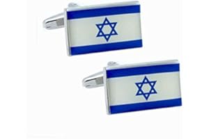 Patch Nation Israel israelische Flagge Metall Cosplay Cufflinks Manschettenknöpfe